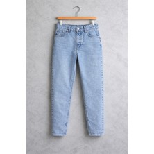 Gambocci Erkek Normal Bel Bilek Boy Kısa Paça Boyfriend Jeans Kot Pantolon