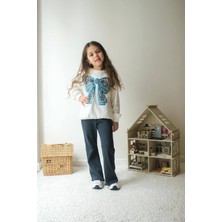 Narin Kids Detaylı 2 Ip Penye Kız Çocuk Tarz Alt Üst Takımları