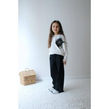 Narin Kids Bayramlık Detaylı Kot Pantolonlu Kız Çocuk Alt Üst Takımlar