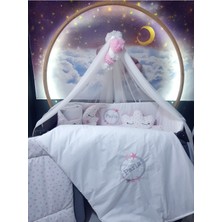 Özgürce Kişiye Özel Bebek Uyku Seti 70X120, Nakışlı, Cibinlik ve Aksesuarlar