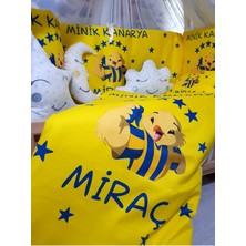 Özgürce Isimli Bebek Uyku Seti 60X120 Dijital Baskılı ve Taraftar Süs Yastıklı