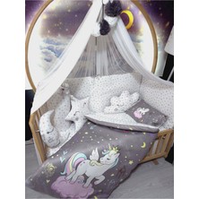 Özgürce Bebek Uyku Seti 60X120, Cibinlikli, Kenar Korumalı, Yorgan ve Yastıkli