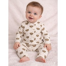 Nurhas Ayıcık Desenli Fitilli Ribana Pamuklu 2'li Bebek Alt Üst Takım