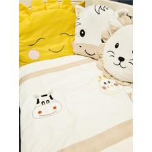 Özgürce Renkli Bebek Uyku Seti Nevresim Takımı 80X140, Sevimli Hayvan Deseni