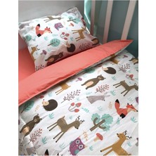 Özgürce Doğa Desenli Bebek ve Çocuk Yastık Çarşaf Yorgan Seti 60X120 (Yorganlı)