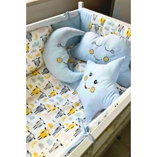 Özgürce Rüya Gibi Bebek Uyku Seti 60X120 Mavi Nevresim Takımı