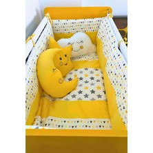 Özgürce Küçük Bebek Uyku Seti Nevresim Takımı 70X130 Damla Sarı
