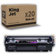 Kingjet Hp Uyumlu (12A) Q2612A Standart Kapasiteli (20'li Paket) Muadil Toneri | Laserjet 3020
