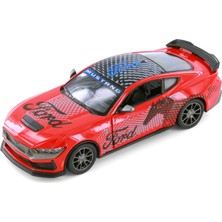 Kinsmart 1:36 Ölçek 2024 Ford Mustang Dark Horse Livery Edition Diecast Model Araç Kırmızı