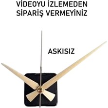 Cnr Shop Duvar Saati Mekanizması, 18 mm Şaft, Saat Mekanizma, Sessiz Çalışır Akrep-Yelkovan-Saniye-(Askısız)