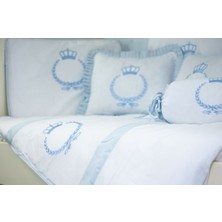 Özgürce Yumuşak ve Rahat Bebek Uyku Takımı, 80X140 Cm, Mavi Crown Design