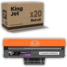 Kingjet Xerox Uyumlu 106R02773 Standart Kapasiteli (20'li Paket) Çipli Muadil Toneri | Phaser 3020, 3025