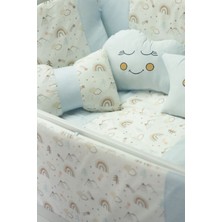 Özgürce Renkli Bebek Uyku Seti, Nevresim Takımı 70X130 Mavi