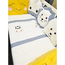 Özgürce Yumuşak ve Şık Bebek Uyku Seti 60X120, Renkli Hayvan Deseni