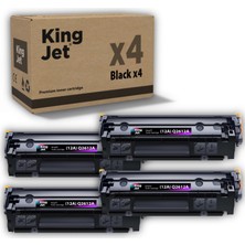 Kingjet Hp Uyumlu (12A) Q2612A Standart Kapasiteli (4'lü Paket) Muadil Toneri | Laserjet 1022N