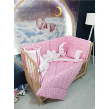 Özgürce Yıldız Desenli 60X120 Bebek Uyku Seti 9 Parça, Beşik Dahil Değil