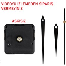 Cnr Shop Saat Mekanizması 18 mm Şaft Boyu Sessiz Çalışır, Akar Saat Motoru Akrep-Yelkovan-Saniye-(Askısız)