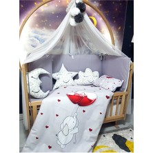 Özgürce 60X120 Bebek Uyku Seti, Cibinlikli, Beşik Kenar Korumalı, Dijital Yorgan ve Yastık