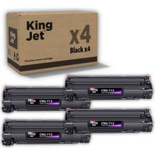 Kingjet Canon Uyumlu CRG-713 Standart Kapasiteli (4'lü Paket) Çipli Muadil Toneri | LBP3250
