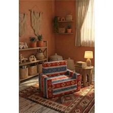 Özgürce Katlanabilir Çocuk Koltuğu ve Yatak, Mavi Kilim Desenli, 0-4 Yaş