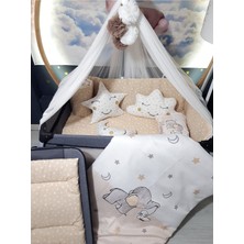 Özgürce Bebek Uyku Seti 70X110 - Cibinlikli, Kenar Korumalı, Dijital Yorgan ve Yastık