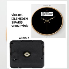 Cnr Shop Duvar Saati Mekanizması, 22 mm Şaft Sessiz Çalışır Akar Mekanizma Akrep-Yelkovan-Saniye-(Askısız)