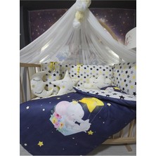 Özgürce Bebek Uyku Seti 60X120, Cibinlikli, Beşik Kenar Korumalı, Dijital Yorgan & Yastık