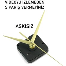 Cnr Shop Saat Mekanizması 18 mm Şaft Boyu Sessiz Çalışır, Akar Saat Motoru Akrep-Yelkovan-Saniye-(Askısız)