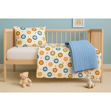 Özgürce Mavi Bebek Uyku Seti 4'lü: Nevresim, Yorgan, Alez ve Battaniye