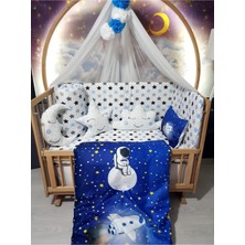 Özgürce Rahat ve Şık Erkek Bebek Uyku Seti, 60X120, Beşik Kenar Koruma, Dijital Yorgan ve Yastık