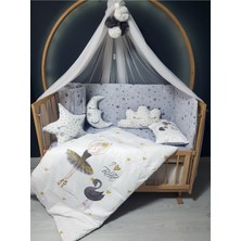 Özgürce Bebek Uyku Seti 60X120, Cibinlikli, Beşik Kenar Korumalı, Yorgan ve Yastık