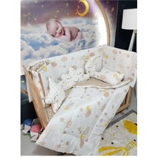 Özgürce 70X130 Bebek Uyku Seti, Ay, Bulut ve Yıldız Desenli, Rahat Uyku Keyfi