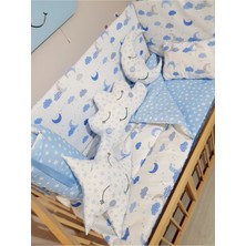 Özgürce 60X120 Bebek Uyku Seti, Ay, Bulut, Yıldız Tasarımı, Cibiniksiz, Rahat Uyku