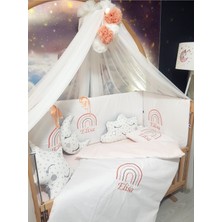 Özgürce Çocuk Uyku Seti 60X120, Nakışlı Isimli, 17 Parça, Lüks Cibinlik ve Aparat