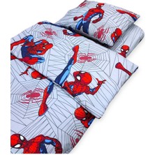 Özgürce Pamuklu Çocuk Yatak Seti 50X90 Gri Örümcek Adam Yorganlı