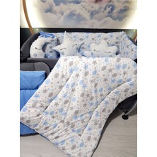 Özgürce Renkli 70X120 Bebek Uyku Seti, Yıldız ve Kalp Desenli, Hafif ve Rahat