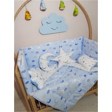 Özgürce 60X120 Bebek Uyku Seti, Cibinliksiz, Ay, Bulut, Yıldız Tasarımı