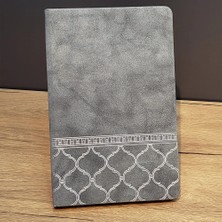 Freedom Storee Desenli Gri Renk Deri Defter