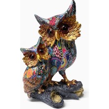 Freedom Storee Özel Tasarım Polyester Ikili Baykuş