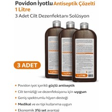 Povidon Iyotlu Baticonal Antiseptik Çözelti 1 Litre x 3 Adet Cilt Dezenfektanı Solüsyon