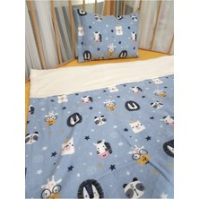 Özgürce Yumuşacık Bebek Uyku Seti 4'lü Mavi Hardal, Rahat ve Şık Tasarım