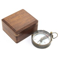 Freedom Storee Ahşap Kutulu Pirinç Pusula Model 13