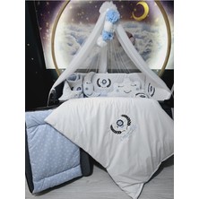 Özgürce 70X110 Nakışlı Bebek Uyku Seti, Cibinlik ve Aparat ile Rüya Gibi Uyku