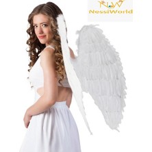 NW NessiWorld Beyaz Renkli Büyük Boy Melek Kanadı 55X80 cm