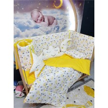 Özgürce 60X120 Bebek Uyku Seti Ay Yıldız Desenli, Cibiniksiz, Konforlu ve Şık