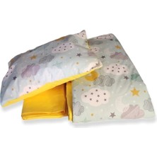 Özgürce Pamuklu Çocuk Yatak Takımı, 120X200, Ay Yıldız Desenli, Yeşil ve Sarı