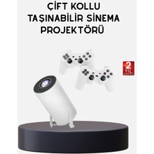 İntora Kablosuz Projeksiyon Cihazı 4K Destekli HDMI USB Oyun Uyumlu