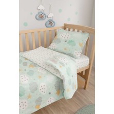 Özgürce Yeşil Ay Yıldızlı Pamuklu Bebek ve Çocuk Yatak Takımı
