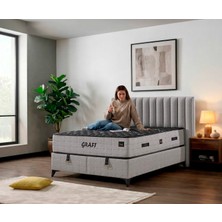 Mona Yatak Graft Gri Full Ortopedik Çift Taraflı Pocket Yaylı Yatak 30 cm – Visco Katman Ultra Konfor