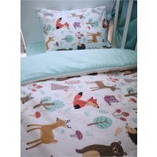 Özgürce %100 Pamuk Çocuk Yatak Takımı, Doğa ve Hayvan Desenli, Konforlu ve Renkli